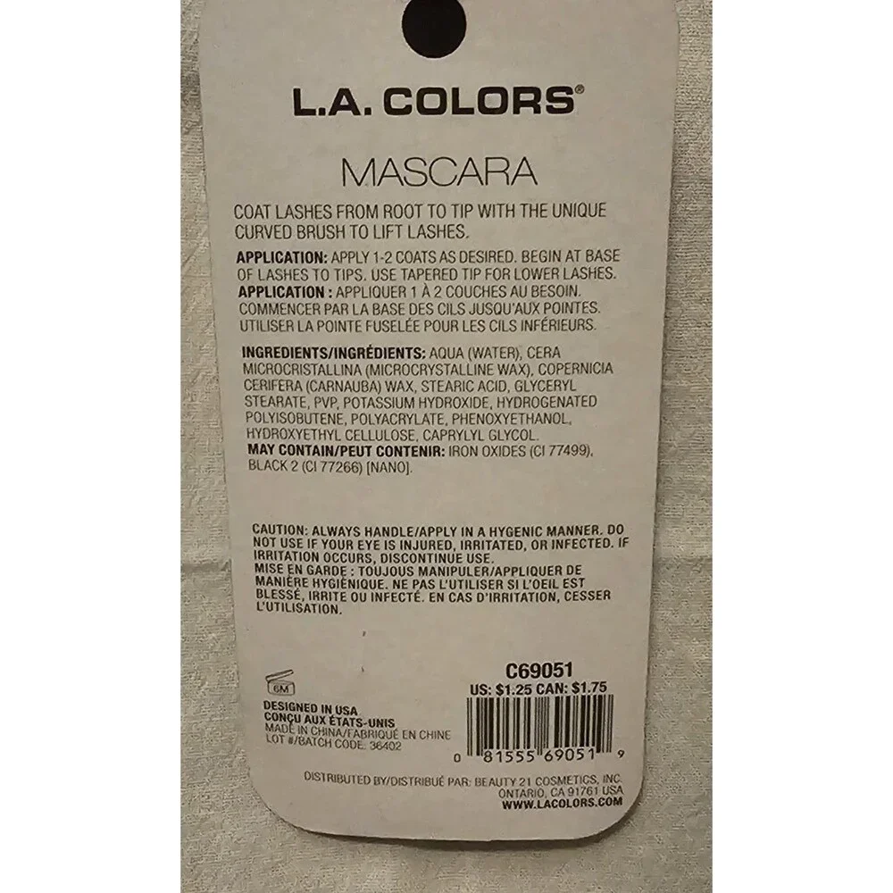 LA Colors Wowie Lash Mascara C69051 Classic Black New.